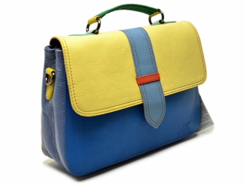 Torebka listonoszka OLIVKA skóra kolorowa skórzana 