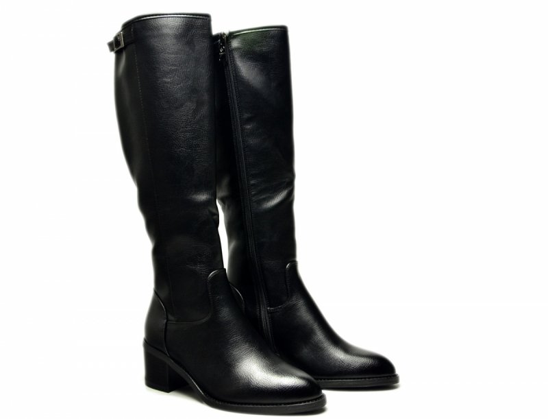 Kozaki 40 VINCEZA 58589 czarne damskie na obcasie