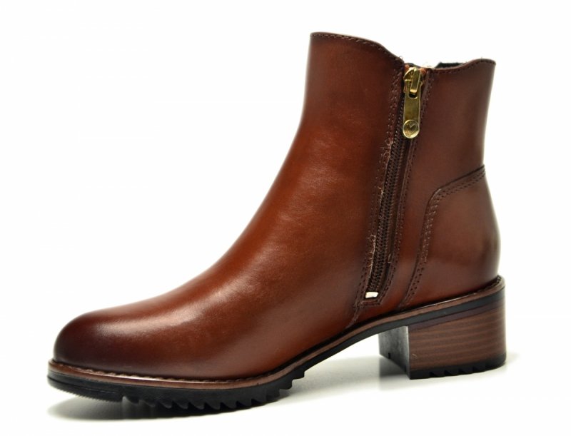 Botki 37 MARCO TOZZI skóra 25376 brązowe skórzane brąz