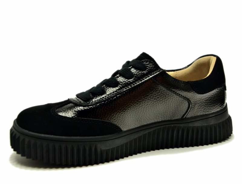 Półbuty sneakersy 41 skóra FILIPPO 7123 czarne skórzane 