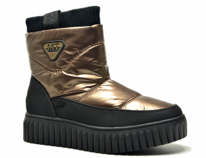 Śniegowce botki 37 MARCO TOZZI 26414 czarne miedziane TEX 