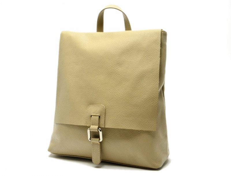 Torba plecak skórzany beż MIKO skóra damski beżowy taupe