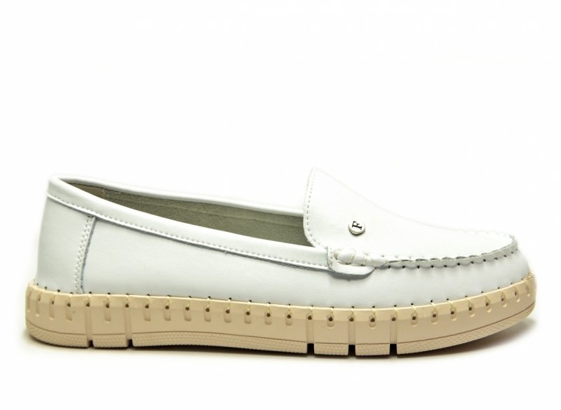Mokasyny białe 39 skóra półbuty FILIPPO 7527 skórzane 