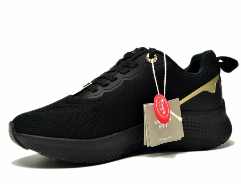 Sneakersy 40 TAMARIS 83728 półbuty sportowe czarne duo-tex