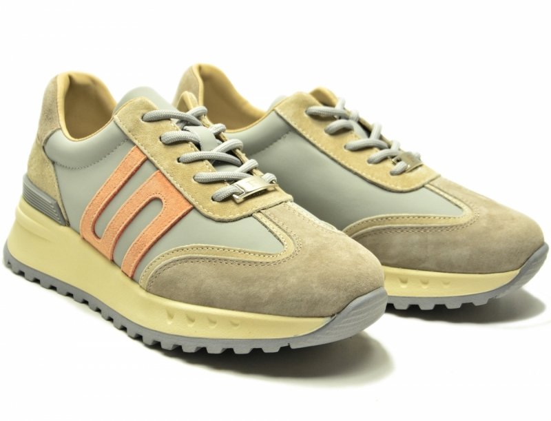 Półbuty sneakersy 39 skóra FILIPPO 7733 niebieskie szare skórzane 