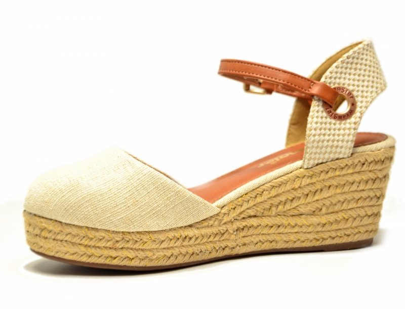 Sandały WRANGLER 39 BELA espadryle beżowe na koturnie