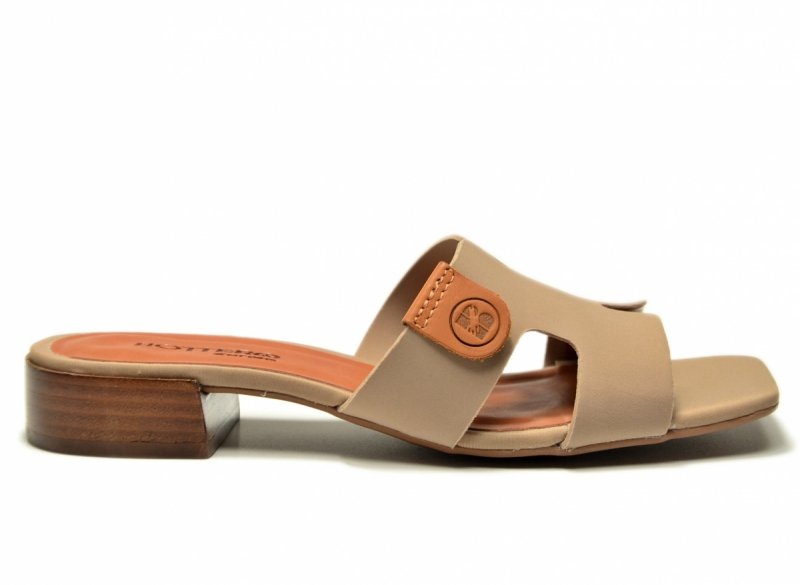 Klapki beżowe nude 37 BOTTERO lycra skóra 375803 beż