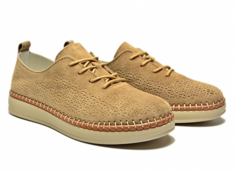 Półbuty beżowe 38 skóra FILIPPO 7674 skórzane beż 