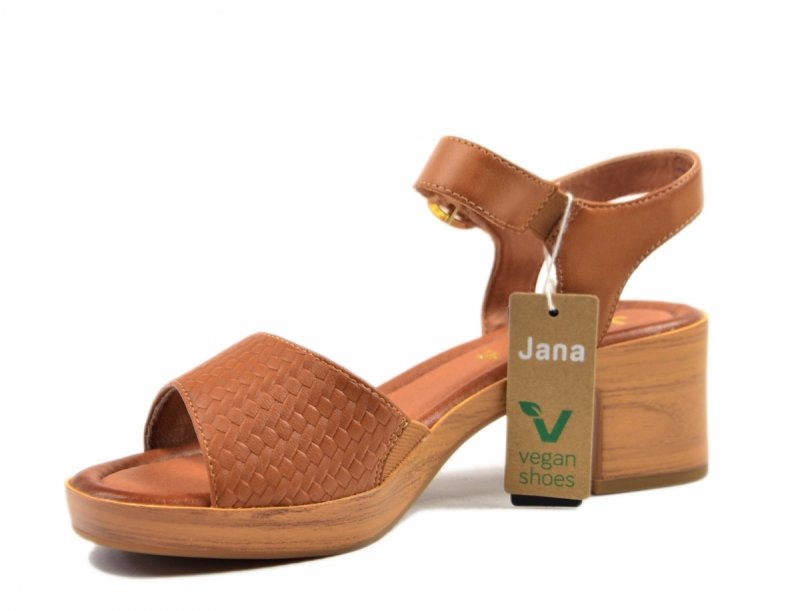 Sandały 39 JANA 28374 sandałki camel na obcasie