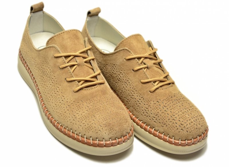 Półbuty beżowe 38 skóra FILIPPO 7674 skórzane beż 