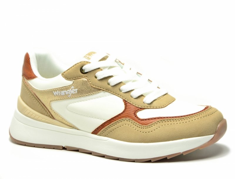Sneakersy WRANGLER PEARL 39 półbuty sportowe damskie beżowe camel kremowe