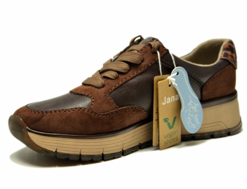 Półbuty sneakersy 39 JANA 23762 brązowe TEX brąz mocca
