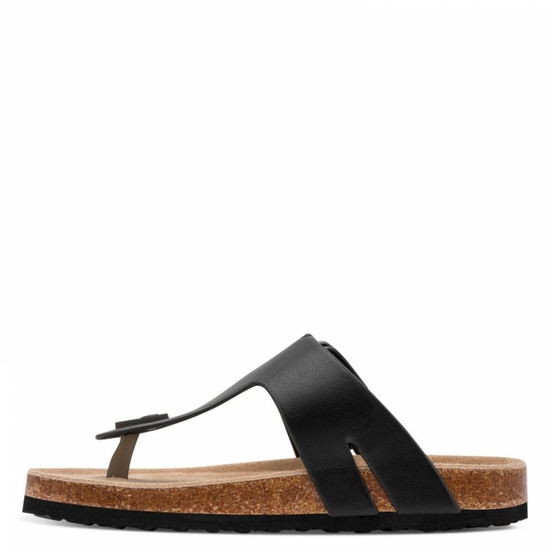 Klapki japonki czarne 37 MARCO TOZZI 27120 płaskie