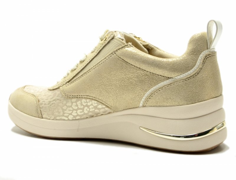 Sneakersy 40 TAMARIS 83714 skóra półbuty beżowe złote skórzane