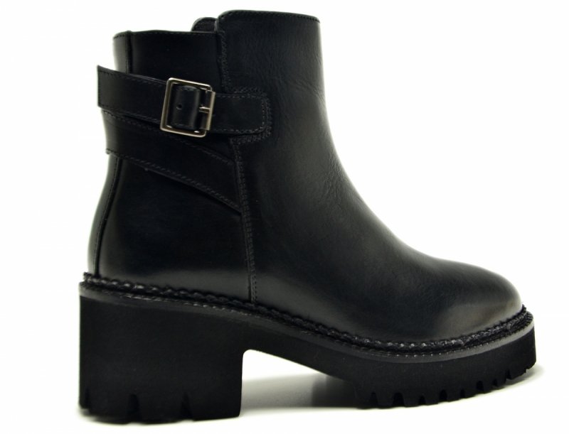 Botki 40 skóra czarne skórzane 865 damskie JORGE OLIVEIRA
