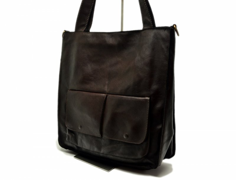 TOREBKA MIKO skóra brąz vintage brązowa czekolada duża