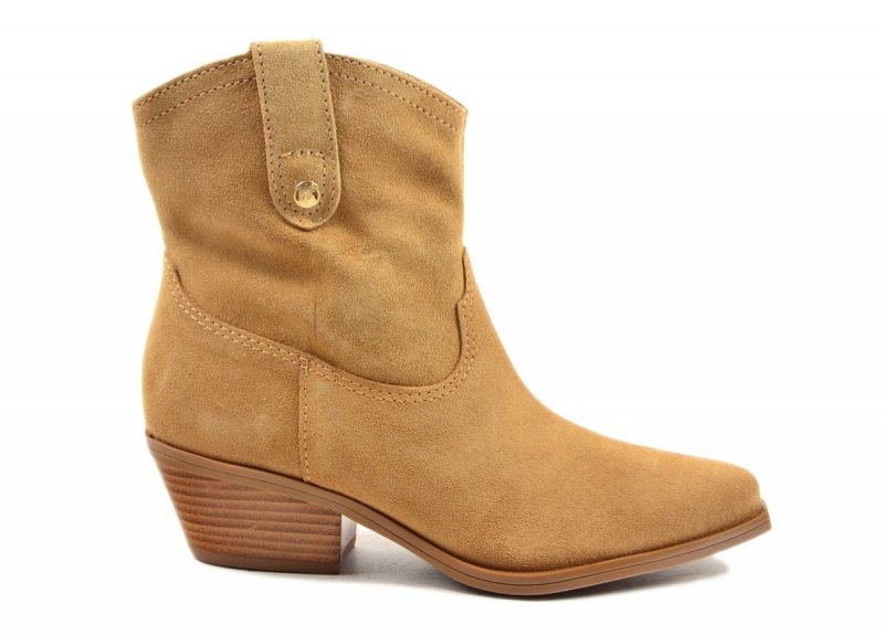Botki 39 BOTTERO 347701 skóra kowbojki camel skórzane zamsz