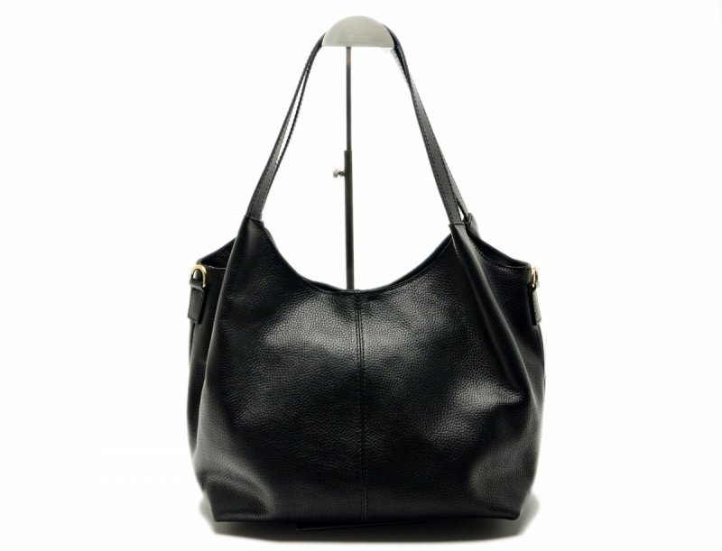 TOREBKA skórzana MIKO czarna skóra 