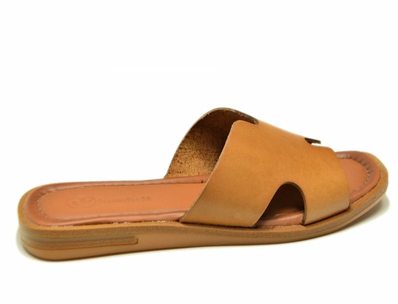 Klapki damskie skóra 38 brązowe 64013 skórzane CAMBELL