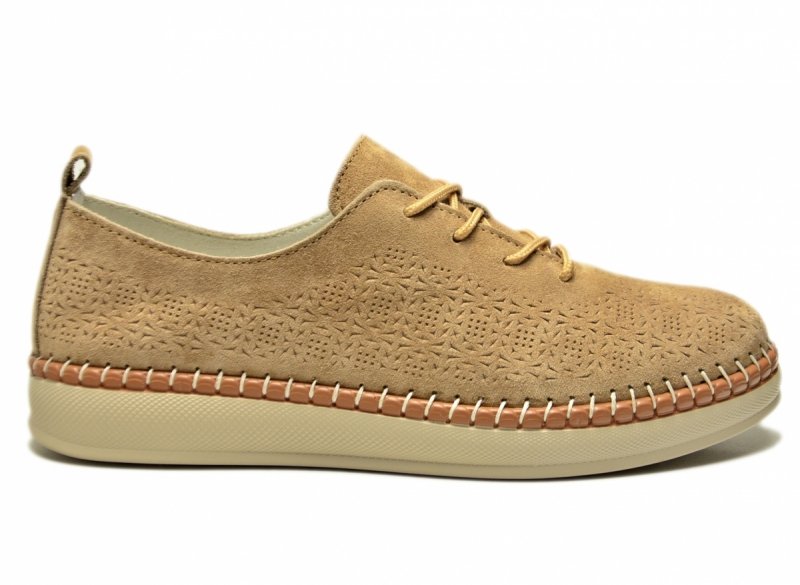 Półbuty beżowe 41 skóra FILIPPO 7674 skórzane beż 