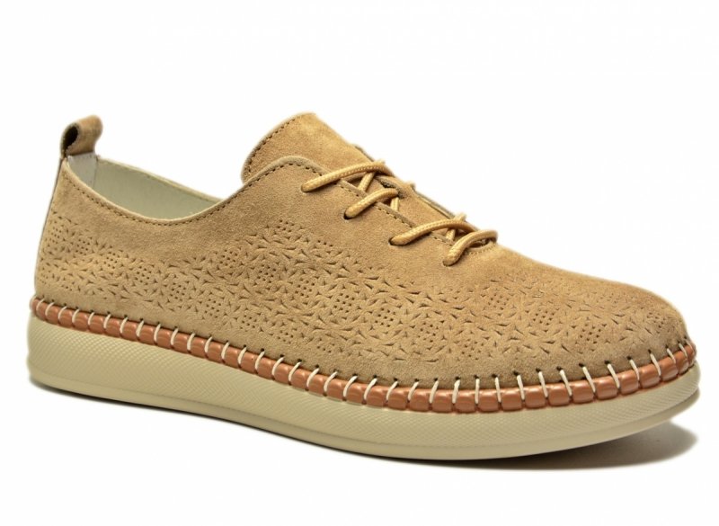 Półbuty beżowe 36 skóra FILIPPO 7674 skórzane beż 