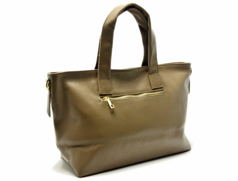 TOREBKA damska skóra taupe skórzana LAURA BIAGGI