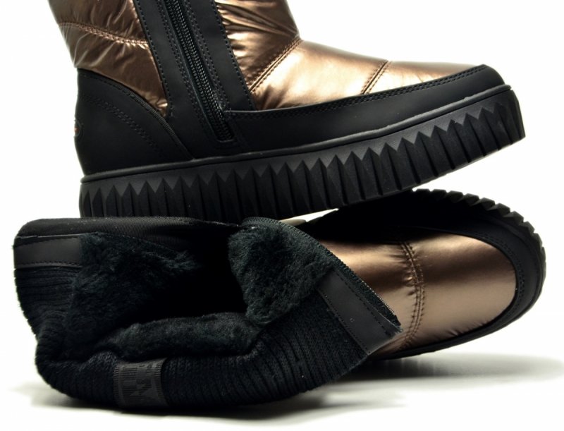 Śniegowce botki 37 MARCO TOZZI 26414 czarne miedziane TEX 