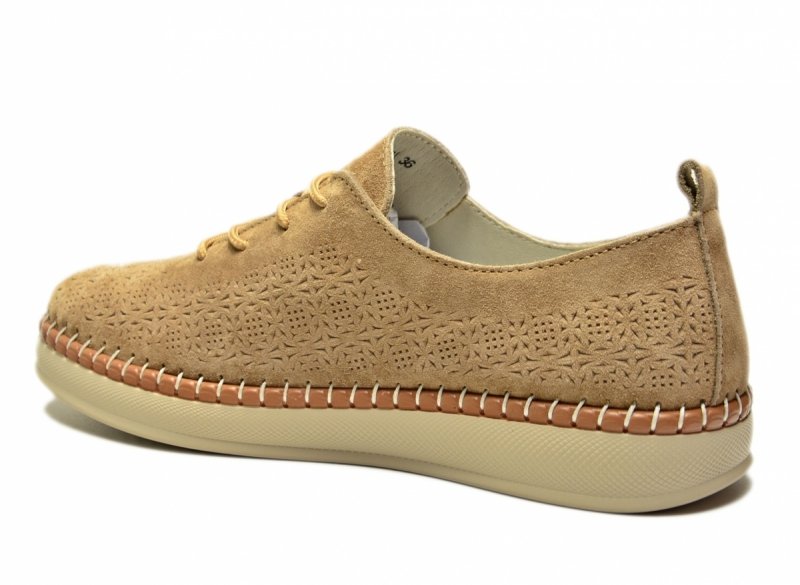 Półbuty beżowe 41 skóra FILIPPO 7674 skórzane beż 