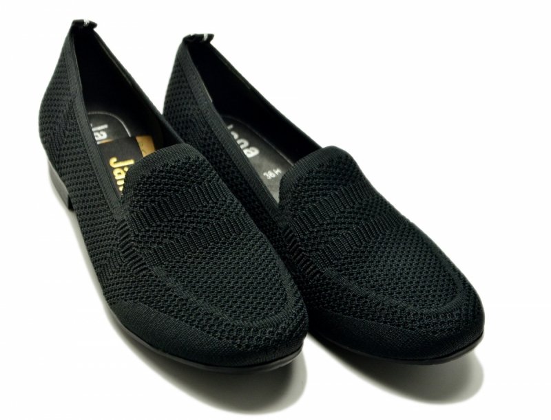 Półbuty mokasyny baleriny 37 JANA 24266 czarne