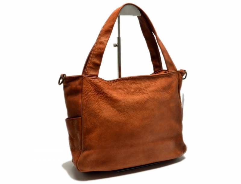TOREBKA skóra vintage skórzana camel KEIRA brąz