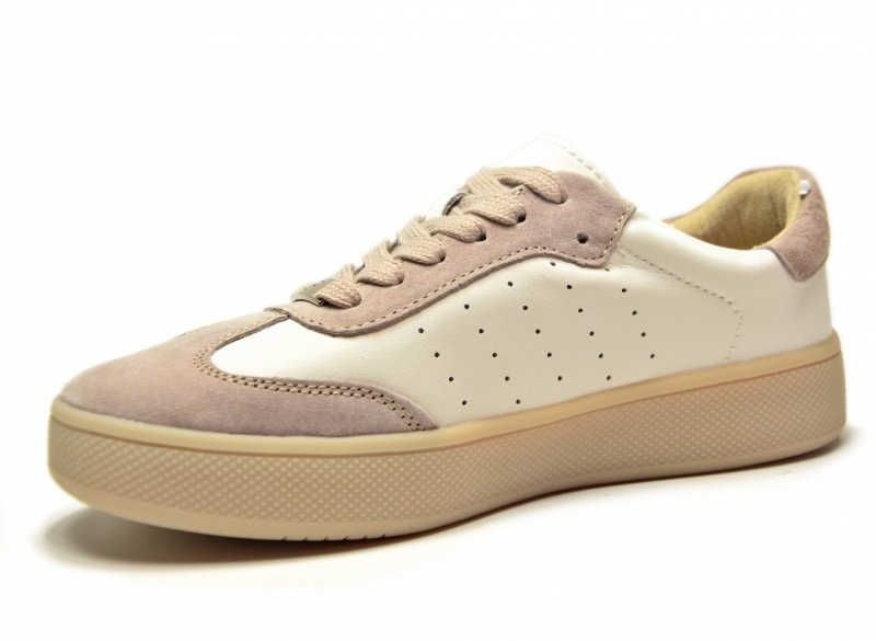 Sneakersy białe 40 skóra FILIPPO 7524 skórzane beżowe półbuty
