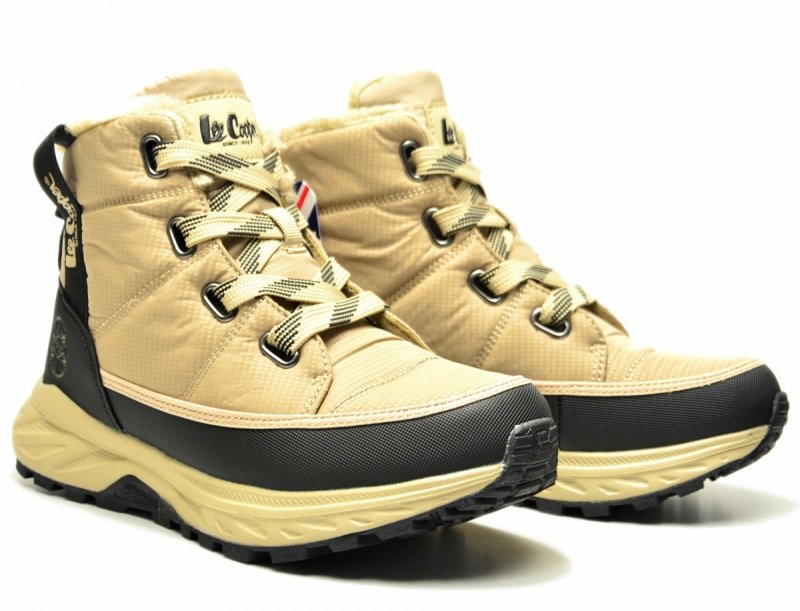 Śniegowce botki 39 LEE COOPER  beżowe czarne