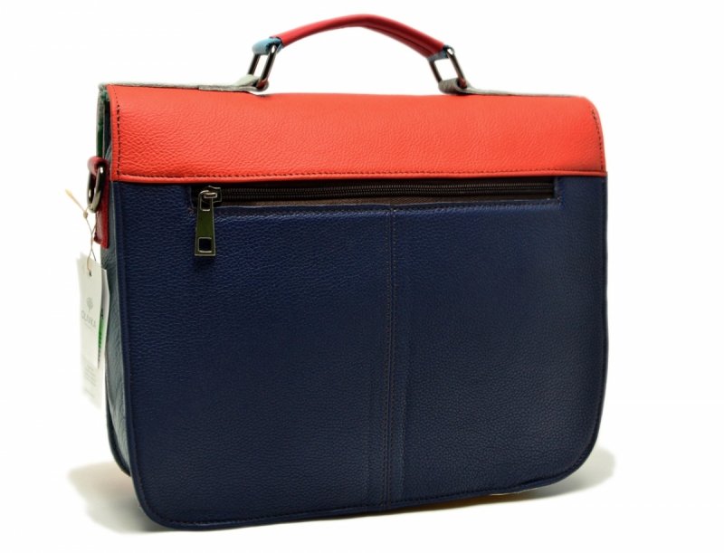 Torebka listonoszka OLIVKA skóra kolorowa skórzana 