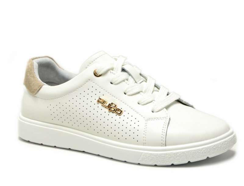Półbuty sneakersy białe 38 skóra FILIPPO 6738 skórzane damskie
