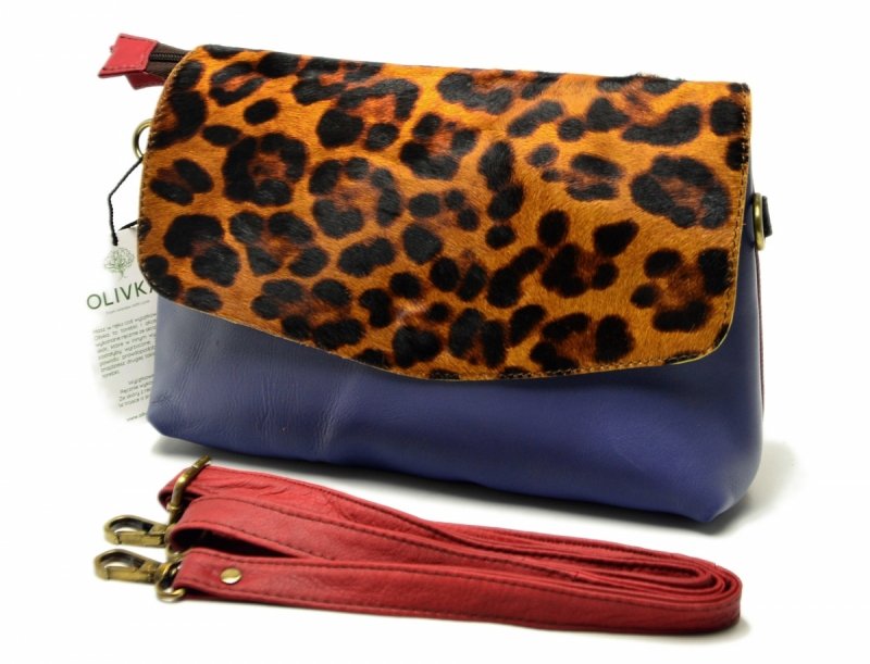 Torebka listonoszka OLIVKA skóra kolorowa skórzana 