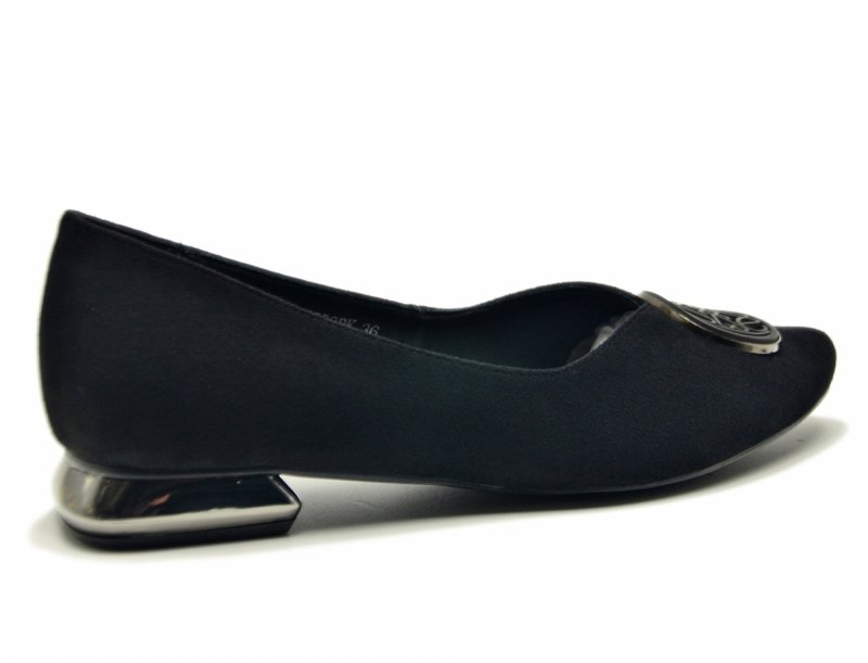 Baleriny półbuty 38 czarne zamsz POTOCKI 26-12808