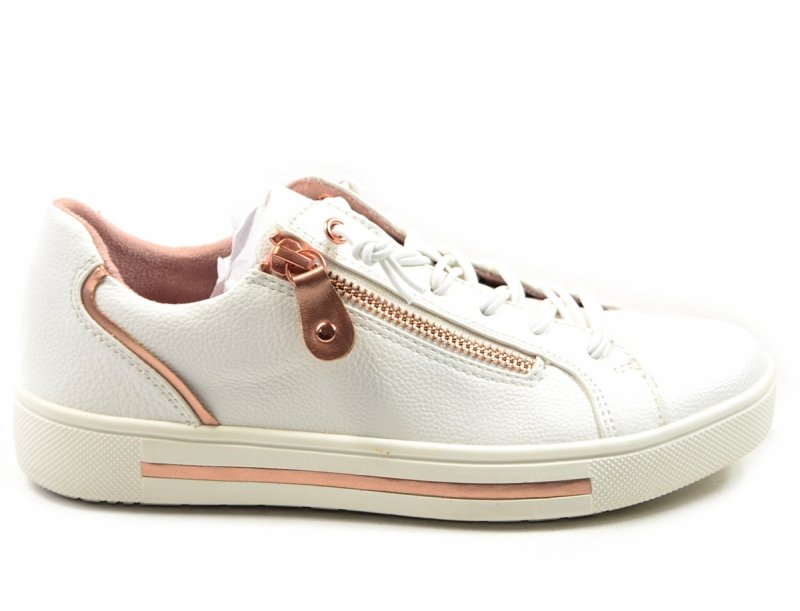 Półbuty sneakersy 39 JANA 23660 białe złote