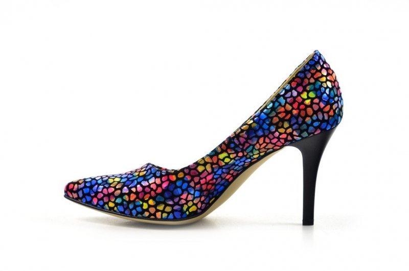 Czółenka 37 szpilki skóra Victoria DEEX 41 marmur kolor