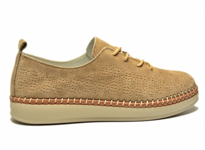 Półbuty beżowe 38 skóra FILIPPO 7674 skórzane beż 