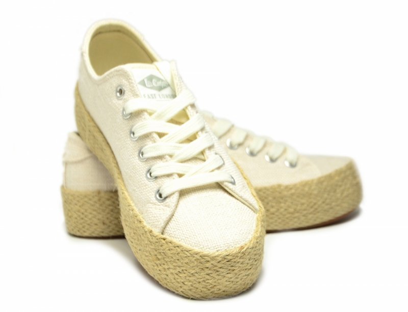 Półbuty espadryle 39 trampki LEE COOPER białe 3284 kremowe