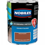 Nobiles olejna 5L BRĄZ-OWY CZEKOLADOWY brązowa Ftalonal farba olejno-ftalowa drewna metalu betonu emalia