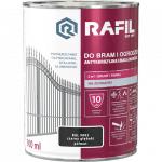 Rafil 0,9L Bram Ogrodzeń Czarny RAL9005 PÓŁMAT farba ocynk stal aluminium bramy ogrodzenia do Głęboki