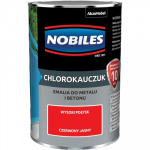 Chlorokauczuk 0,9L CZERWONY JASNY Nobiles farba metalu betonu emalia stali żeliwa