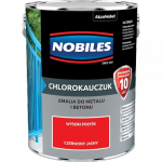 Chlorokauczuk 5L CZERWONY JASNY Nobiles farba metalu betonu emalia stali żeliwa