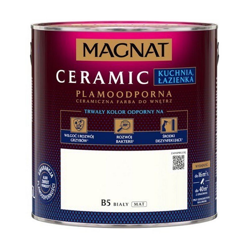 MAGNAT Ceramic 2,5L B5 Czysta Biel biała Kuchnia Łazienka Kitchen Bathroom