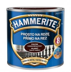 Hammerite Na Rdzę 0,25L CIEMNO-BRĄZ-OWY POŁYSK hamerite farba