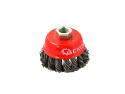 Szczotka druciana doczołowa 65mm drut skręcany gwint M14 czołowa pleciona GEKO