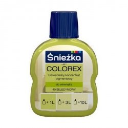 Śnieżka Colorex Pigment 100ml seledynowy 40 barwnik do farby barwienia kolorowania