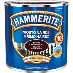 Hammerite Na Rdzę 0,25L CIEMNO-BRĄZ-OWY POŁYSK hamerite farba szybkoschnąca antykorozyjna gruntoemalia
