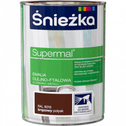 Śnieżka Olejna BRĄZ-OWY RAL8016 brązowa 0,8L Supermal farba olejno-ftalowa drewna metalu emalia połysk